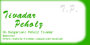 tivadar peholz business card